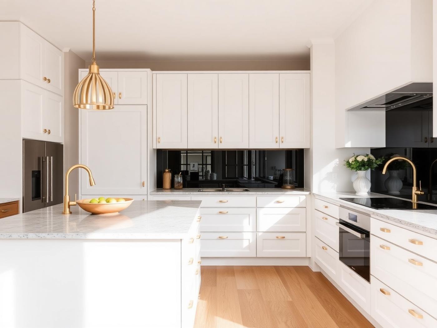 Hybrid timber-look flooring in a luxury Sydney kitchen
